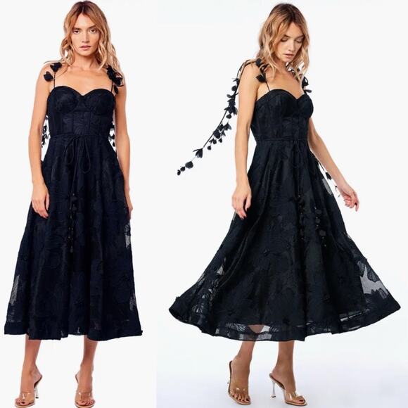 Ciebon Emilia Bustier Lace Midi Dress L - Picture 5 of 11